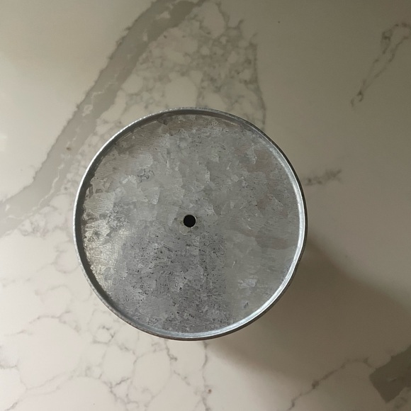 Galvanized Metal Milk Can Trio with Stand - Picture 9 of 13